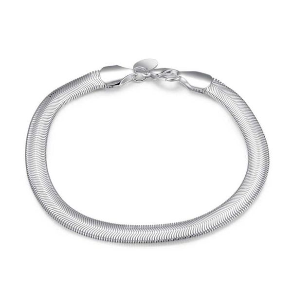 

jewelry home silver plated shopping fashion dating flat snake bone durable gift women bracelet, Black