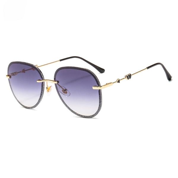 

bingking мода новые rimless солнцезащитные очки женщины trend brand design пластиковые материал линзы ретро l9106 uv400 защита очки, White;black