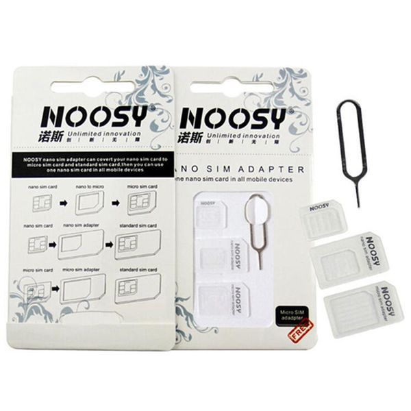 

cgjxs4 in 1 noosy micro sim adapter nano standar sim card adapter 3 card adapters and 1 sim eject card pin