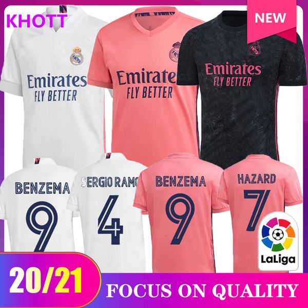 

20 21 реал домой трикотажные изделия футбола 2020 2021 опасности camiseta де fútbol виниций asensio футбол рубашки дети камиза де futebol, Black;yellow