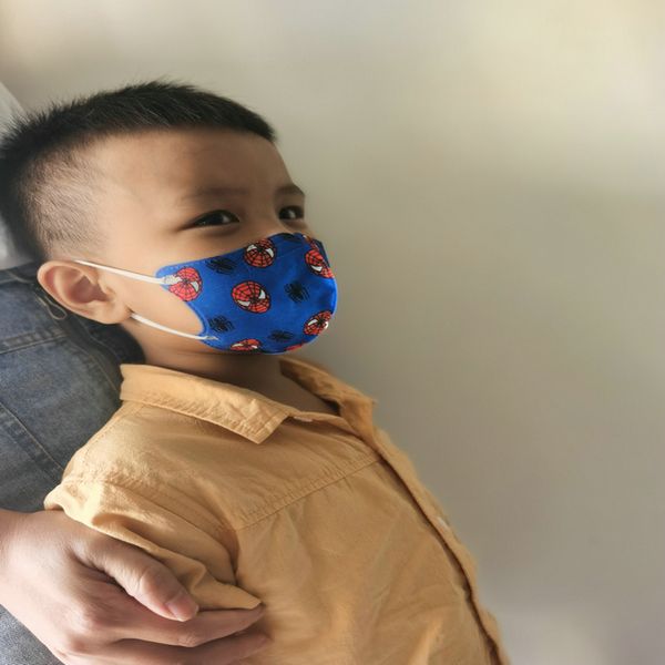 

0 to 2 years boy designer face mask robot cake swimming motorcycle face mask bandanas character cartoon facemask, Black