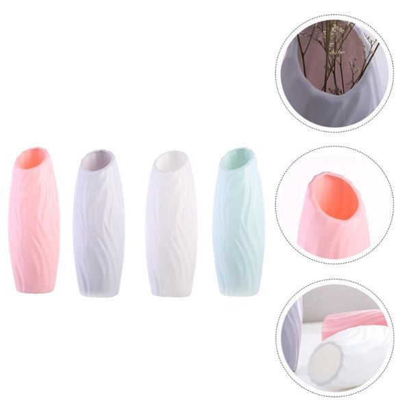 

vases 4pcs nordic flower arrangement container living room decoration plastic vase