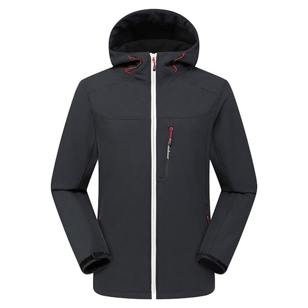 

мужчины зимние походы куртки с капюшоном softshell ветрозащитный водонепроницаемый непромокаемые пальто soft shell jacket zipper black blue, Blue;black