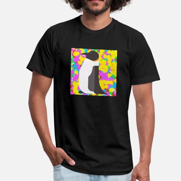 

пингвин pop color tie dye фона фанки прохладный тенниски мужчин характер короткий рукав круглый воротник одежды подарков моды лета природные