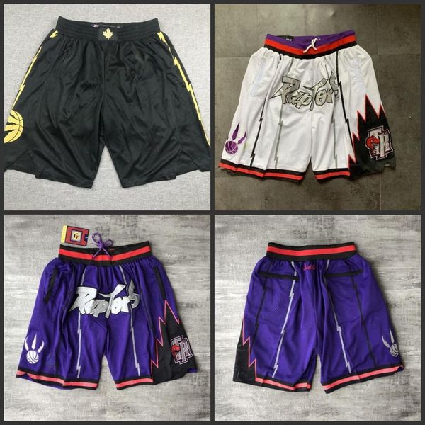 

toronto raptors 1997-98 just don hardwood nba men basketball shorts, Black