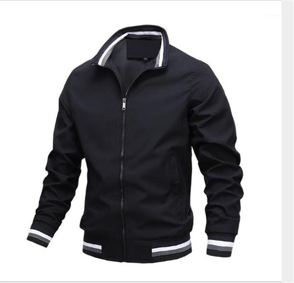 

lapel neck outerwears with packet zipper fly panelled jackets spring autumn casual cardigan mens coats designer, Black;brown