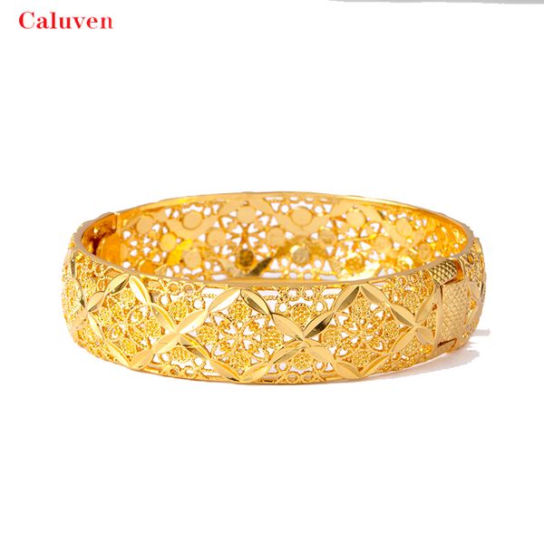 

1pcs gold color bangles&bracelets ethiopian middle east dubai bangles for women wedding jewelry african gifts, Black