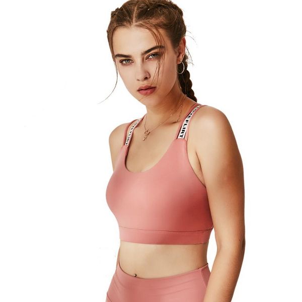 

sports bra shockproof high strength women gathered vest quick-drying absorption european and american sports underwear, White;black