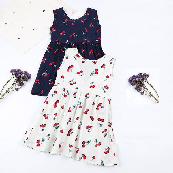 

summer baby kids girl striped dress toddler princess party floral print tutu dresses for girls children casual school wear 3 8y, Red;yellow