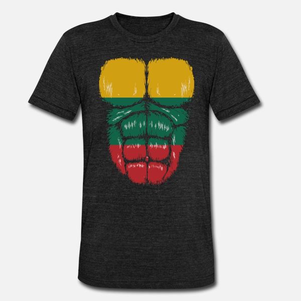 

lithuania flag hulk muscles t shirt men printed 100% cotton o neck clothes gift building summer style letter shirt