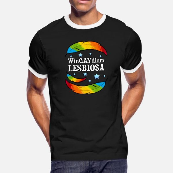 

wingaydium lesbiosa gay pride love rainbow present t shirt men customize cotton plus size 3xl pattern anti-wrinkle authentic summer style