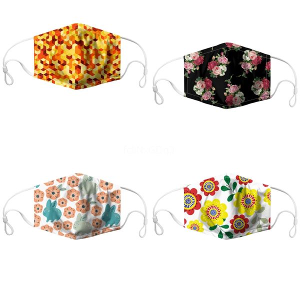 

cool ice silk face mask mascherine camouflage print anti dust reathable mouth face masks#942, Black