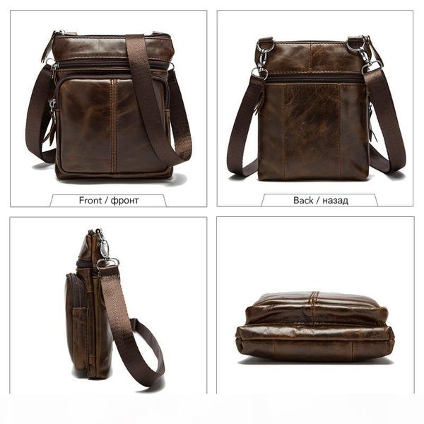 

norbinus messenger bag men's shoulder genuine leather bag flap small male man crossbody bags for men natural leather phone pouch