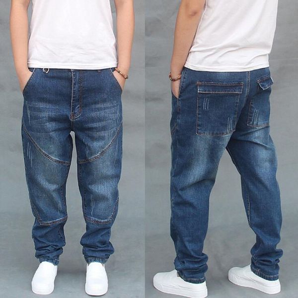 

men's jeans harlan man baggy blue harem hip hop trousers loose men clothing
