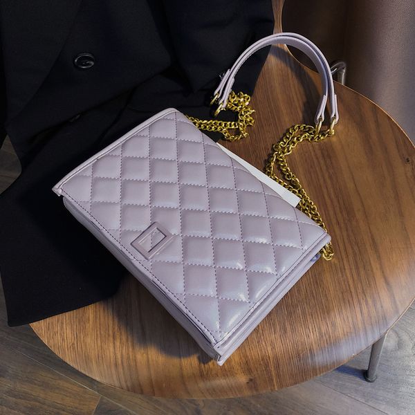 

lattice площади площадь crossbody мешок 2020 новая мода высокого качества кожа женские сумки конструктора цепи плеча сумка