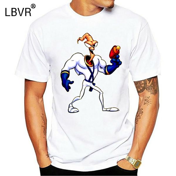 

retro snes game earthworm jim character video game fan t shirt
