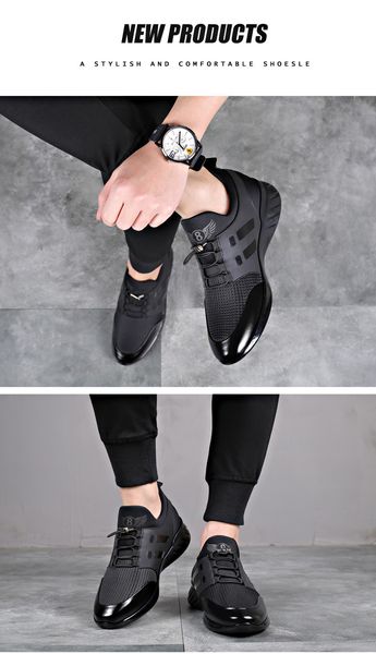 

spring 2020 men's sports and leisure outdoor wear breathable men's shoes, Black