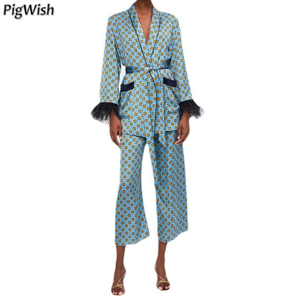 

outerwear vintage geometric dot print tied bow blazer coat feminino feather tassel cuff slim fit mid long blazers suits jacket, White;black