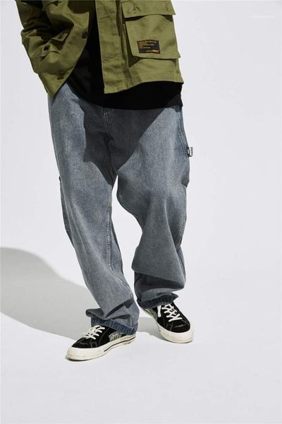 

straight jeans homme hip hop solid color pants mens fashion clothing mens designer jeans mens loose washed, Blue