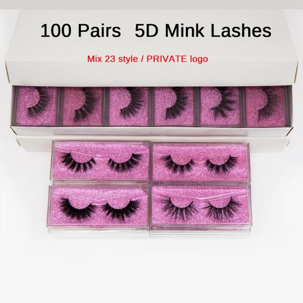 

false eyelashes wholesale 10/20/30/50/100pcs 3d bulk natural mink handmade dramatic