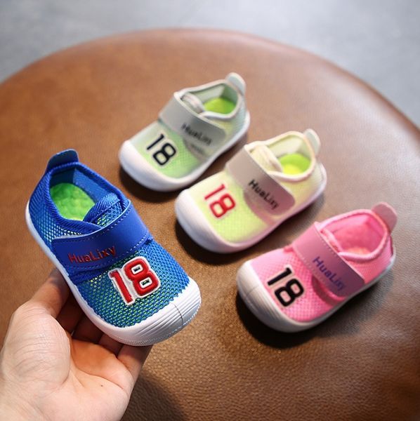 

baby girls boys first walker kid girl infant toddler mesh net breathable shoes with vocie 16-21 0-2years a-18 4colors tx09