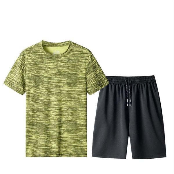 

men's tracksuits summer leisure fashion camouflage printing short sleeve shorts sports sets sport suits 2 piece set 7.8, Gray