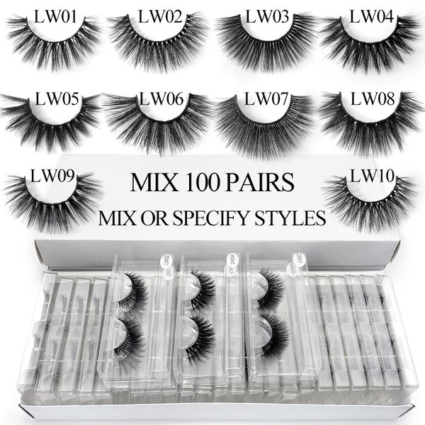 

wholesale eyelashes 20/30/50/100 pcs 3d mink lashes natural mink eyelashes wholesale false makeup false lashes in bulk