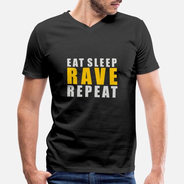 

eat sleep rave repeat t shirt men knitted tee shirt o neck cool gift authentic spring leisure shirt