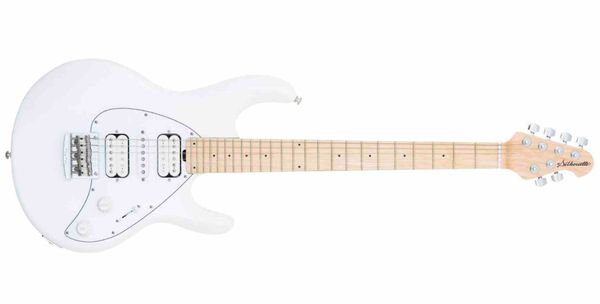 

custom flamed maple neck musicman mm electric guitar in white