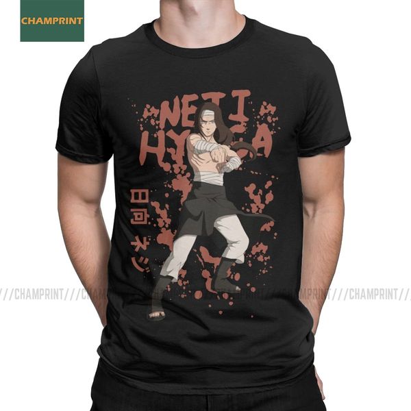 

men neji hyuga naruto shippuden t shirts sasuke hinata anime cotton clothes unique short sleeve crew neck tees gift t-shirts