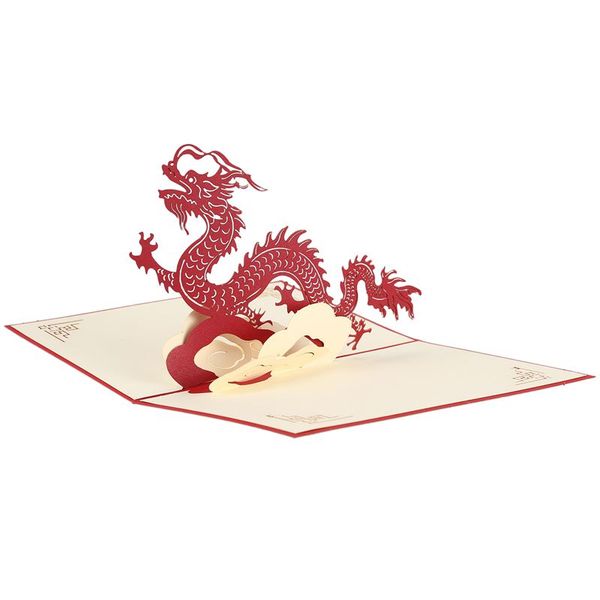 

greeting cards paper craft -up chinese dragon 3d