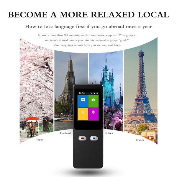 

137 kinds languages portable smart voice speech translator two-way real time multi-language translation for learning
