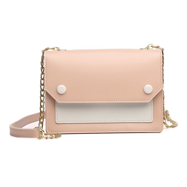 

fashion casual girls shopping bag magnetic buckle flip metal chain shoulder bag small square