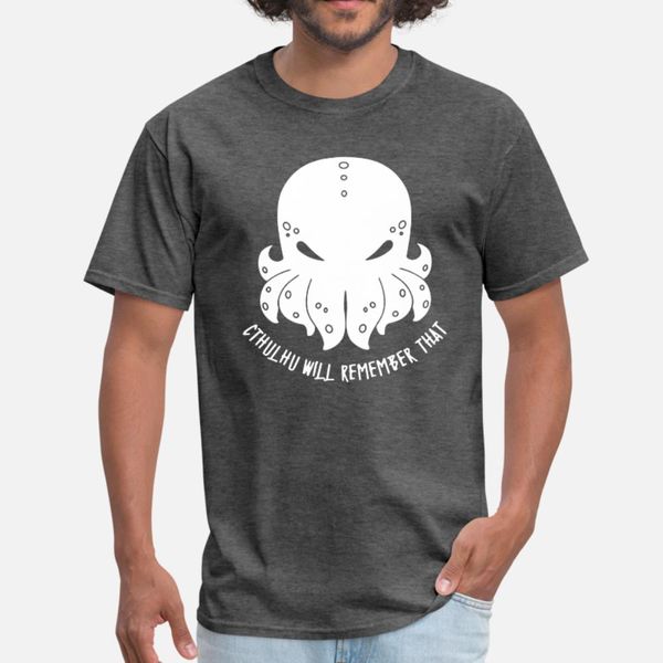 

cthulhu will remember that t shirt men design 100% cotton crew neck gents gift authentic spring standard shirt