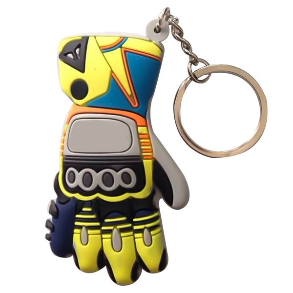 

1pcs rubber gloves motorcycle accessories moto key chain keychain 3d keyring key holder, Silver