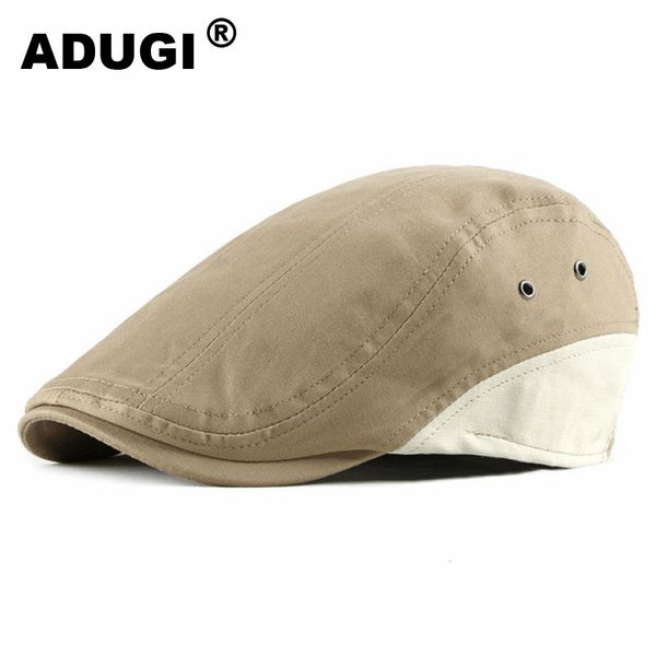 

berets adugi korean version of the spring and summer men's thin beret british retro casual cap female advance duckbill tide, Blue;gray