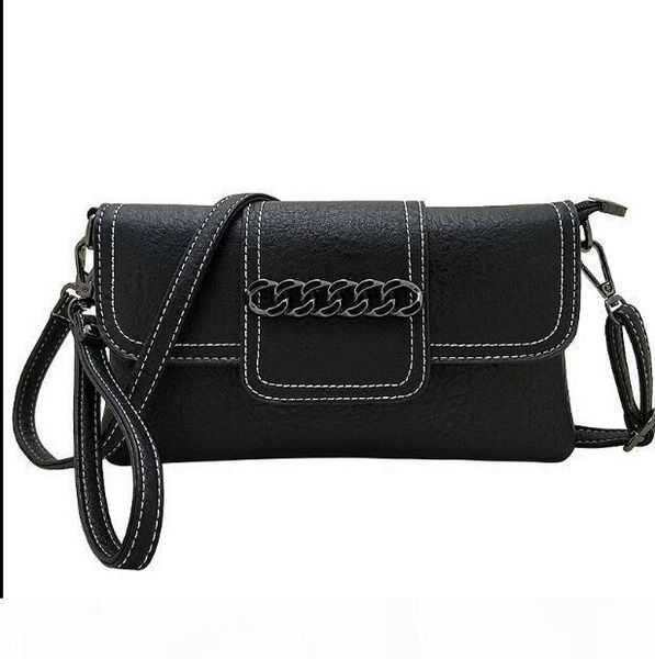 

designer-2018 new personality ladies hand shoulder slung mini bag casual wild zipper buckle envelope solid color clutch