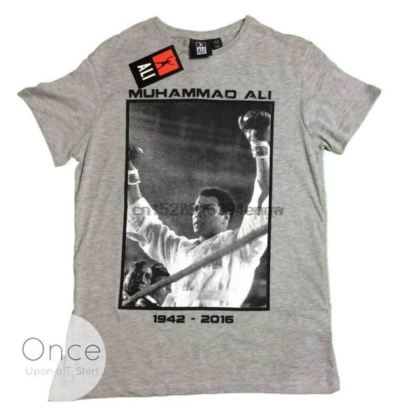 

primark official mens muhammad ali memorial grey t shirt