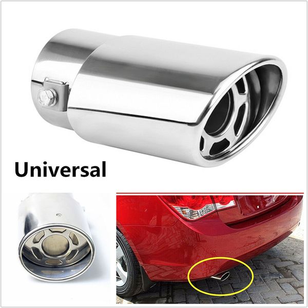 

universal stainless steel car suv rear exhaust pipe tail throat muffler tip pipe