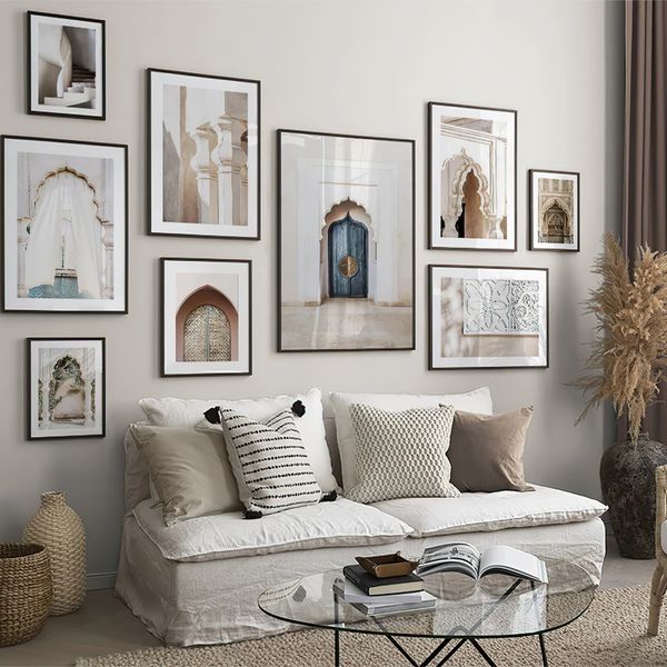 

curvy arch poster golden door wall art pictures posters and prints nordic home decoration room decor canvas painting