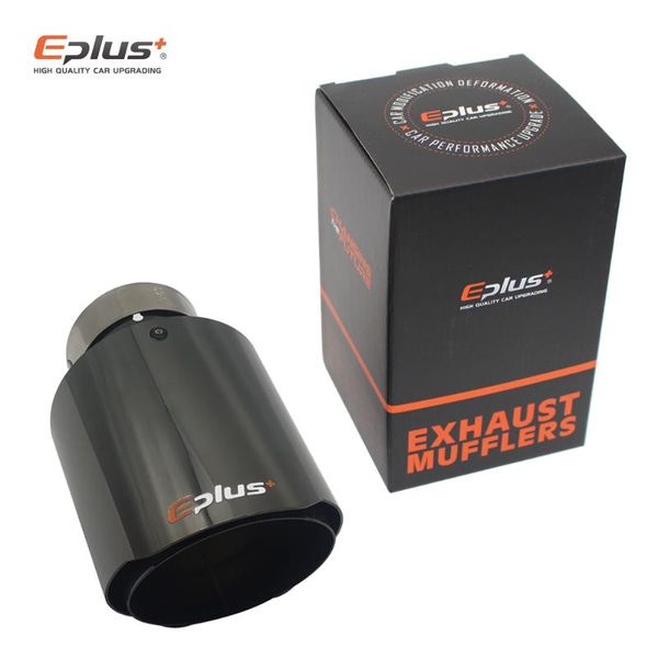 

eplus car muffler tip exhaust system universal straight titanium stainless decoration exhaust pipe mufflers for akrapovic