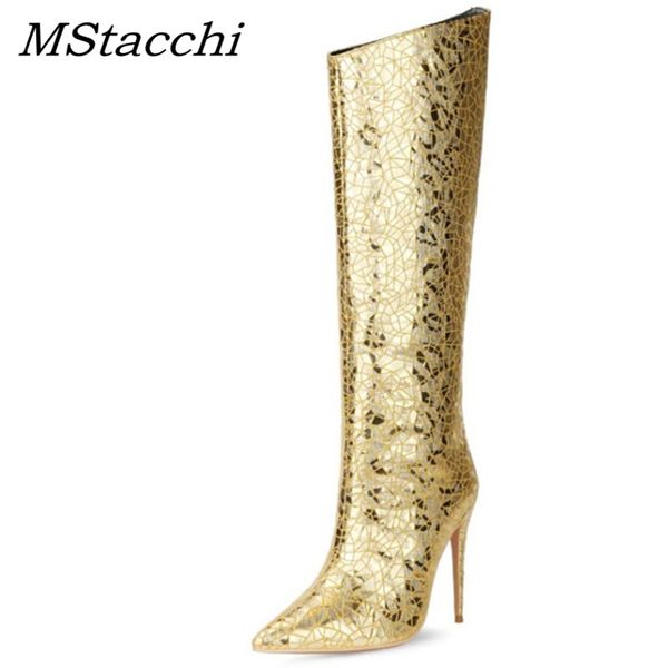 

mstacchi высокого качества solid color остроконечные toe boots женщин сексуальный fine каблука высокий каблук stivali женщина botas feminina, Black