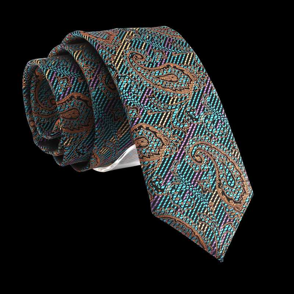 

2020 new designers brands fashion business casual 7cm slim ties for men necktie paisley striped with gift box, Black;gray