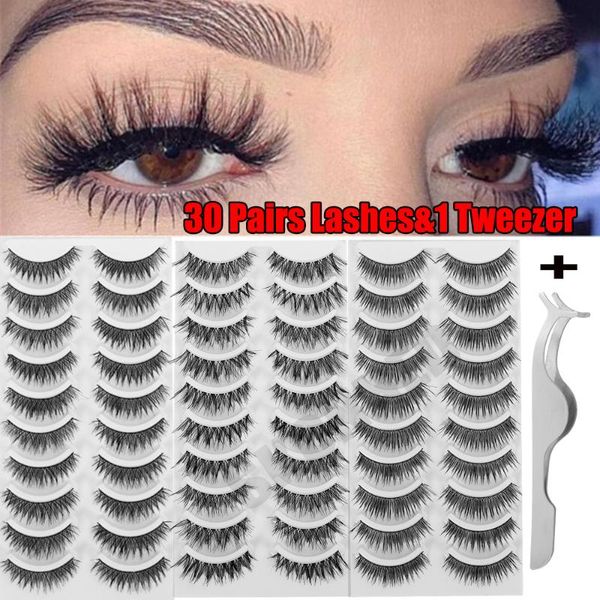 

3 styles mixed 3d mink eyelashes with tweezers natural long false eyelashes eye pad soft graft adhesive patch eye makeup tool