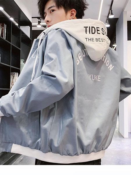 

jacket men spring 2020 new korean fashion casual jacket spring cool spring tide brand men's shirt, Black;brown