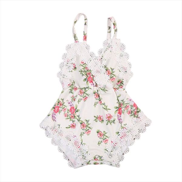 

summer cute newborn baby girls clothing print bodysuit party jumpsuit outfit sunsuit clothes drop shipping, Blue