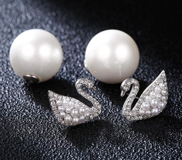 

pearl swan женский заклепки перфорированный длинный earline простой серьги интернет серьга серьги жемчужные серьги celebrity11, Golden;silver