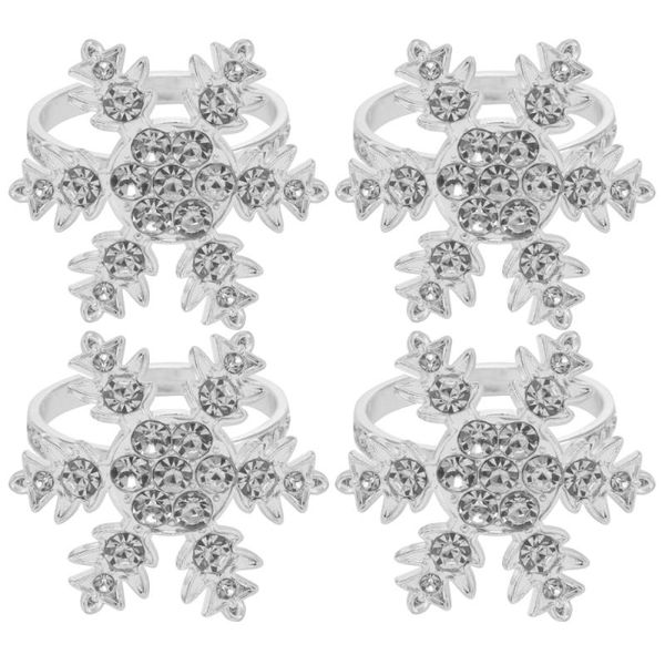 

4pcs exquisite snowflake napkin holder snowflake napkin rings