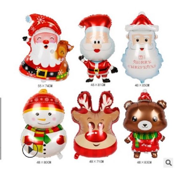 

festive party supplies santa claus snowman elk christmas bear aluminum balloon wholesale 2021 christmas decoration party layout