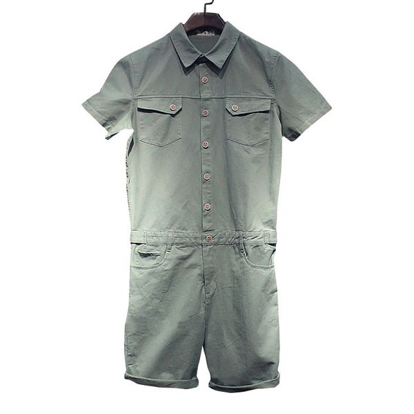 

men's jeans 2021 summer clothing denim jumpsuit casual straps pants tooling shorts set male fashion singer costumes, Blue
